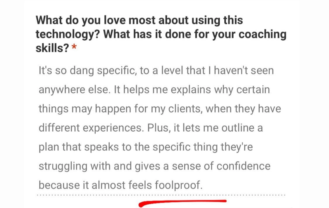 Gene Pool coach testimonial 2