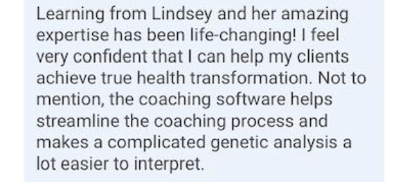 Gene Pool coach testimonial 15